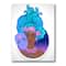 Designart - Portrait of African American Woman With Blue Hair II - Modern Canvas Wall Art Print